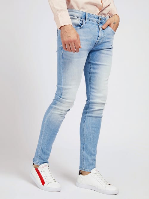 JEANS UOMO GUESS CELESTE CHIARO MOD. CHRIS - immagine 2