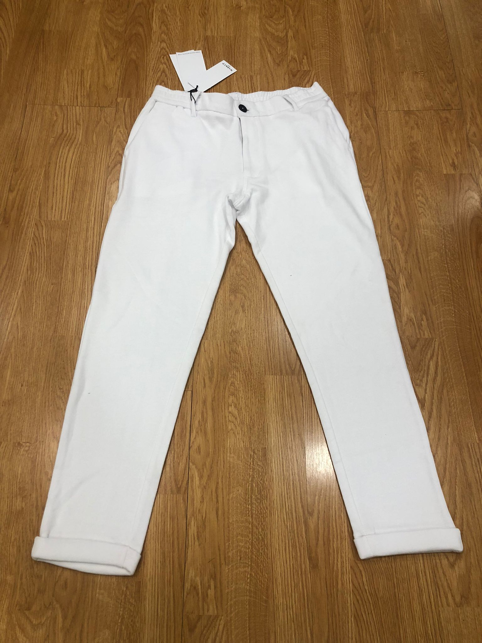 PANTALONE IN FELPA UOMO MARKUP CON BOTTONE E PIEGA SOTTO MK292072 - immagine 2