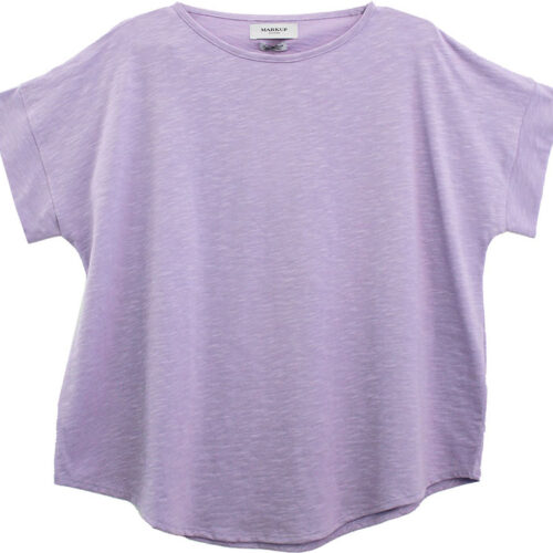 T-SHIRT DA DONNA IN LINO MARKUP VESTIBILITA' OVER ART MW261007