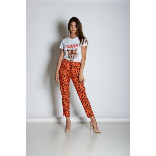 T-SHIRT DONNA J'AIME' STAMPA TIGRE E APPLICAZIONI ART 14157