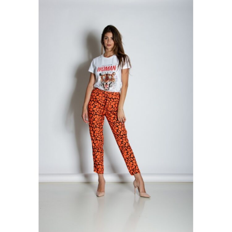 T-SHIRT DONNA J'AIME' STAMPA TIGRE E APPLICAZIONI ART 14157