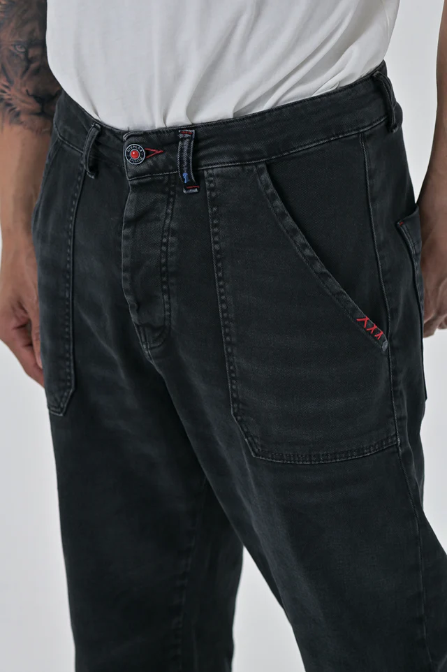 JEANS UOMO DISPLAJ ART PEOPLE BULL NERO - immagine 2