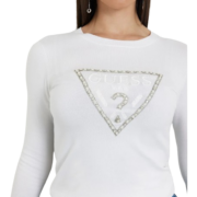 MAGLIA DA DONNA GUESS CON LOGO CENTRALE E GIOIELLI W4YR31Z2NQ2 - immagine 2