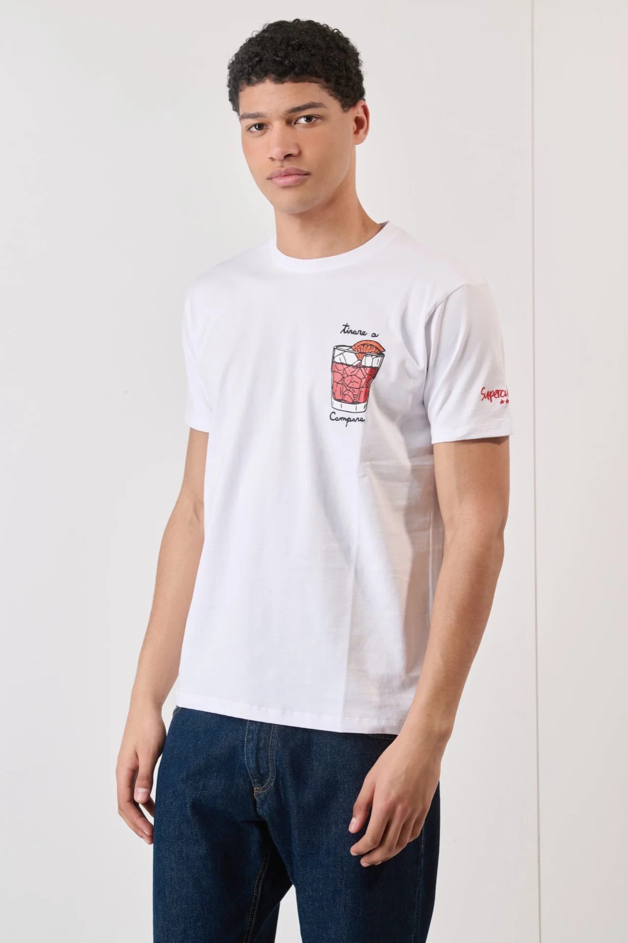 T-SHIRT DA UOMO SUPERCULTURE TIRO A CAMPARI