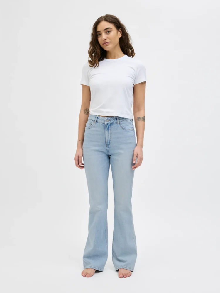 JEANS DA DONNA A ZAMPA CELESTE CHIARO JJXX JXTURIN