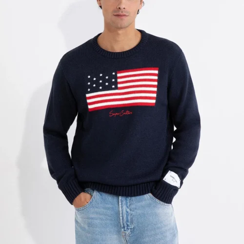 MAGLIA UOMO SUPERCULTURE BANDIERA U.S.A