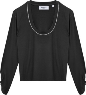 T-SHIRT DA DONNA CON STRASS APPLICATI MW9610006