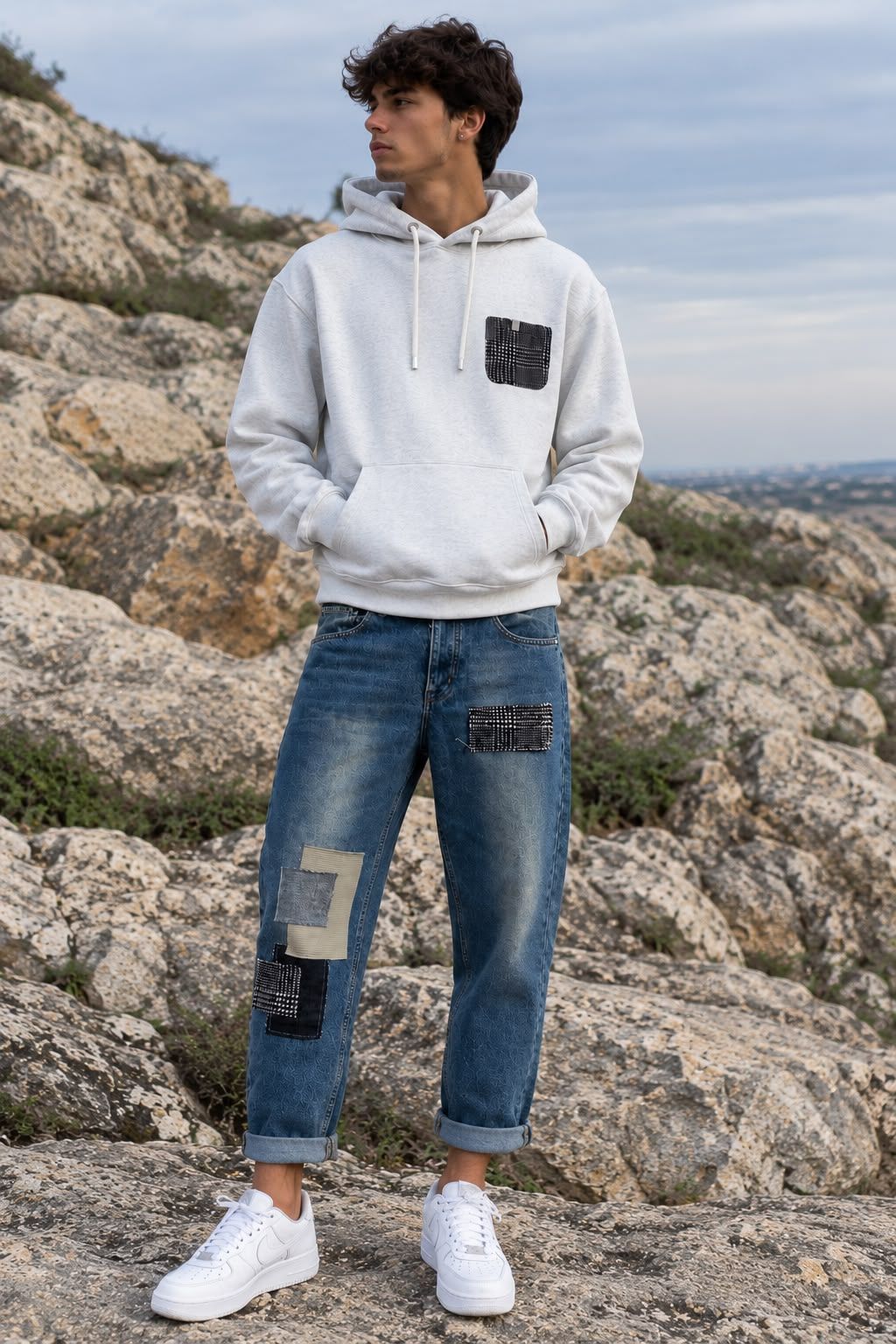 JEANS OVER-D RAGAZZO CON TOPPE OH1F2W6D80